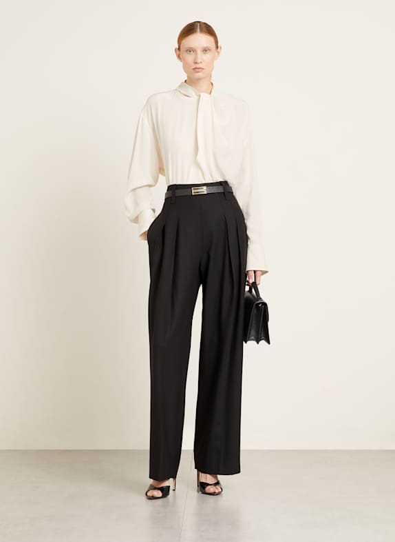 VICTORIA BECKHAM Zijden blouse met uitsnijding CRÈME