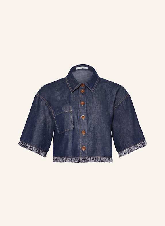 ZIMMERMANN Cropped-Jeansbluse RHIANNON DUNKELBLAU