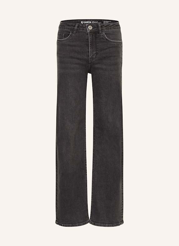 GARCIA Jeansy straight fit CZIEMNOSZARY