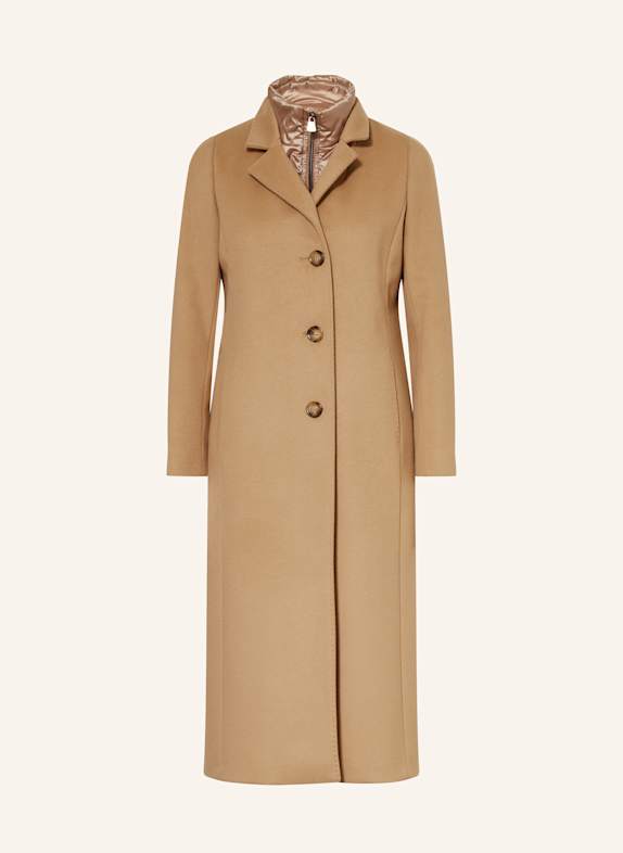 CINZIA ROCCA Płaszcz wełniany CAMELOWY