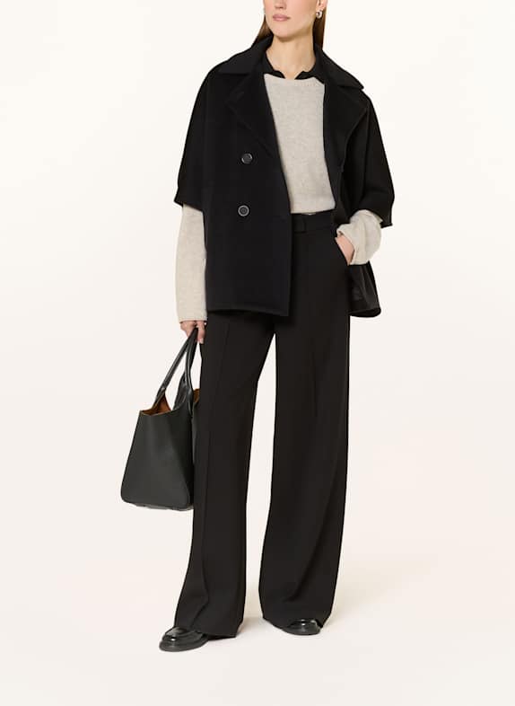 CINZIA ROCCA Poncho mit Alpaka SCHWARZ