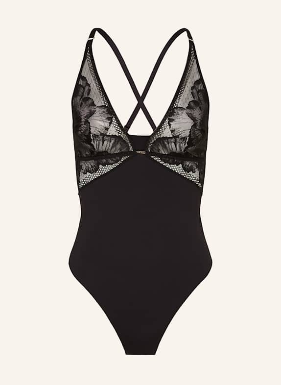 BOSS String-Body PEONY LACE SCHWARZ