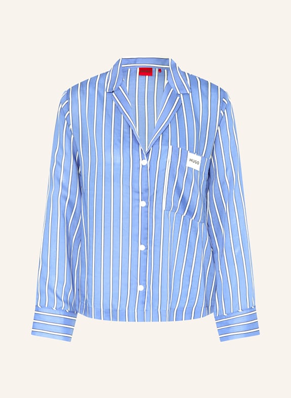 HUGO Koszulka od piżamy KLEO NIEBIESKI/ BIAŁY