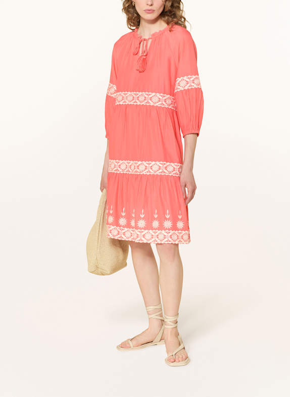 monari Dress with lace SALMON