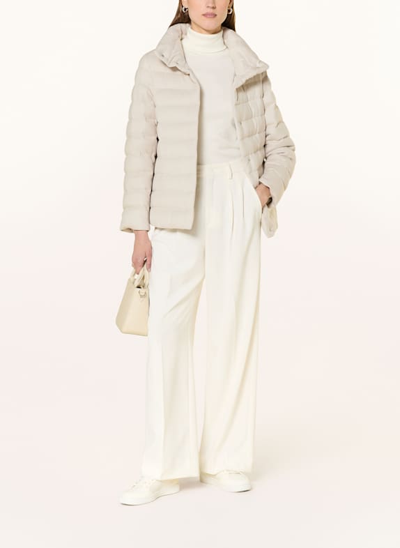 HERNO Jacke PIUMINO CAPA/ CETA aus Seide und Cashmere ECRU