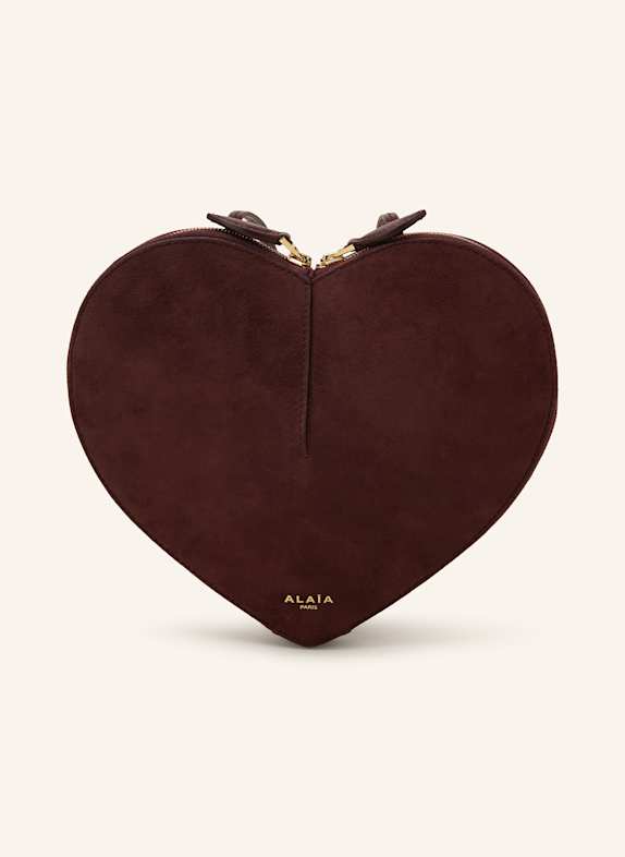 ALAÏA Umhängetasche LE COEUR DUNKELROT