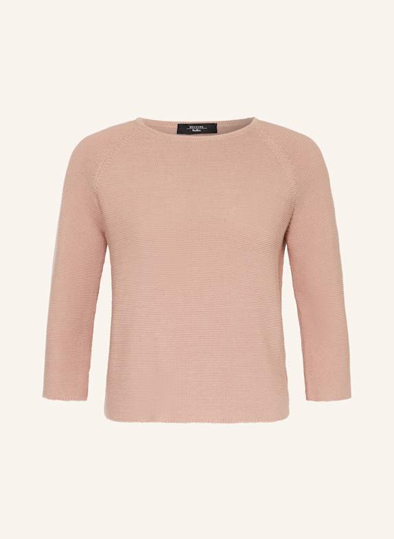 WEEKEND Max Mara Sweter ADDOTTO z rękawem 3/4 CIELISTY