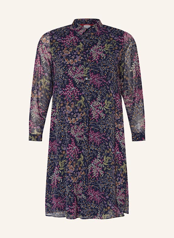 MARINA RINALDI SPORT Hemdblusenkleid UVINA DUNKELBLAU/ FUCHSIA/ HELLGRÜN