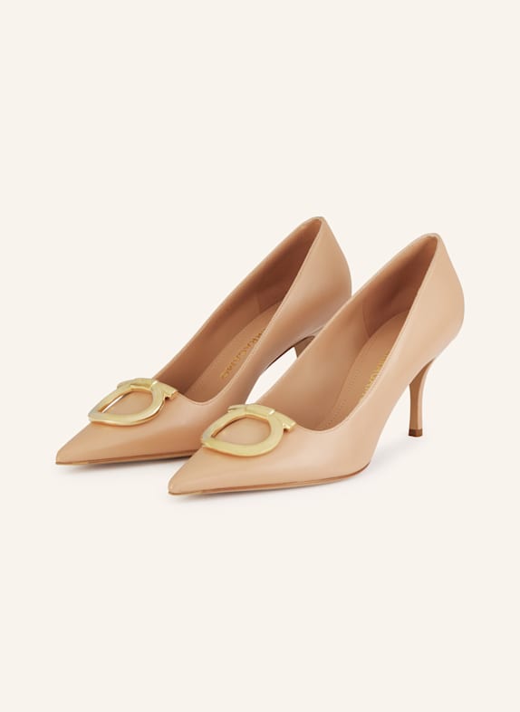 FERRAGAMO Pumps MAXI GANCINI NUDE