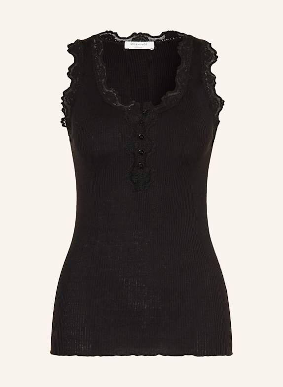 rosemunde Top RWBEATHA SL mit Spitze und Seide SCHWARZ