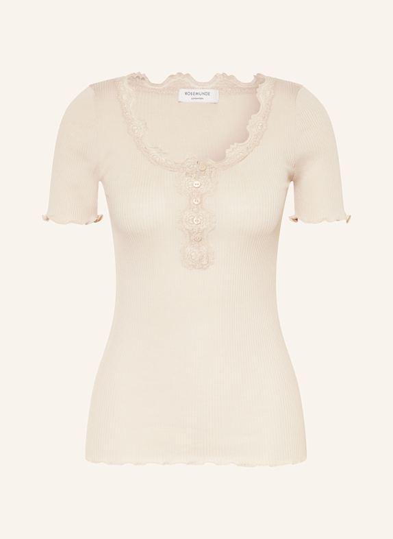 rosemunde T-Shirt BEATHA mit Seide BEIGE