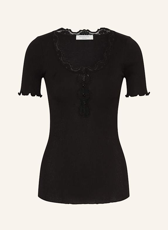rosemunde T-Shirt BEATHA mit Seide SCHWARZ