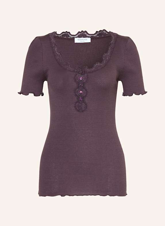 rosemunde T-Shirt BEATHA mit Seide DUNKELLILA