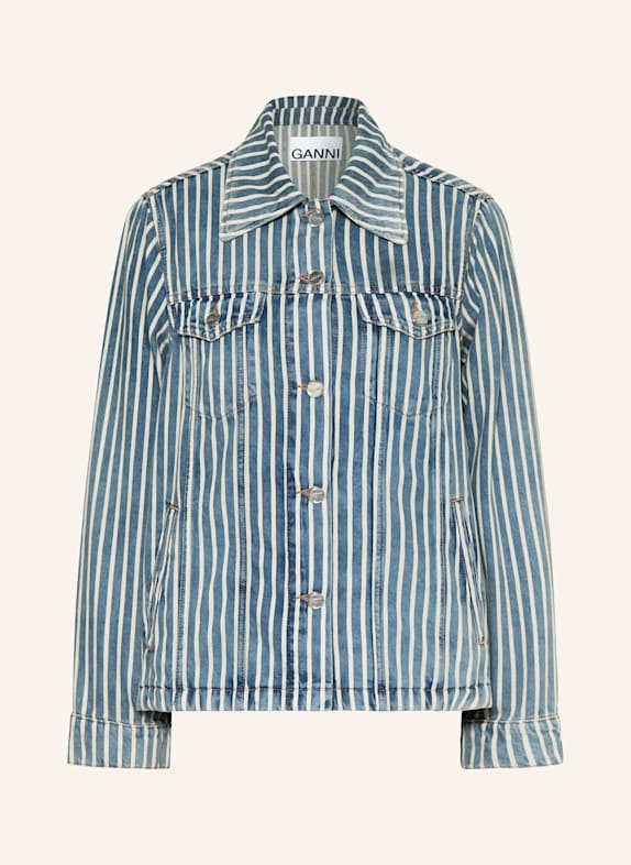 GANNI Jeansjacke BLAU/ CREME