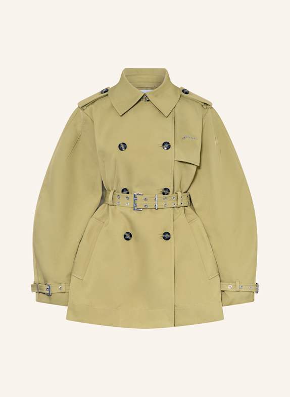 GANNI Trench coat LIGHT GREEN