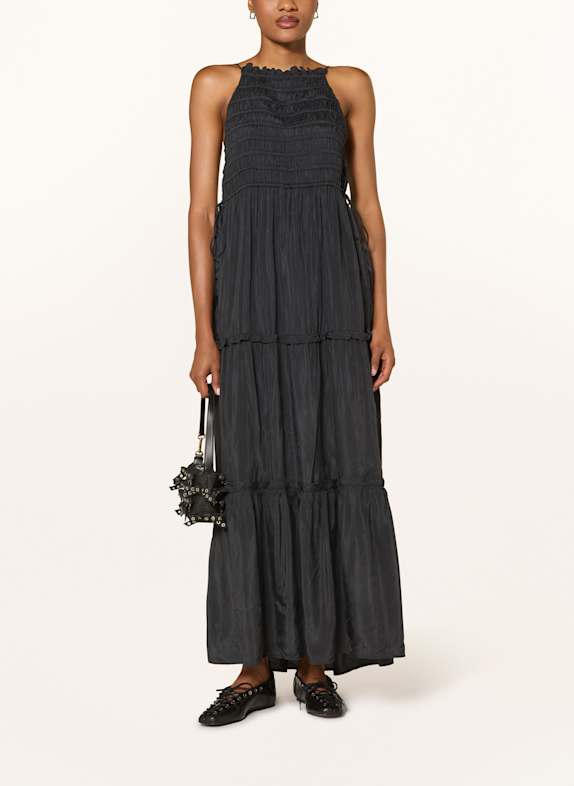 GANNI Kleid SCHWARZ