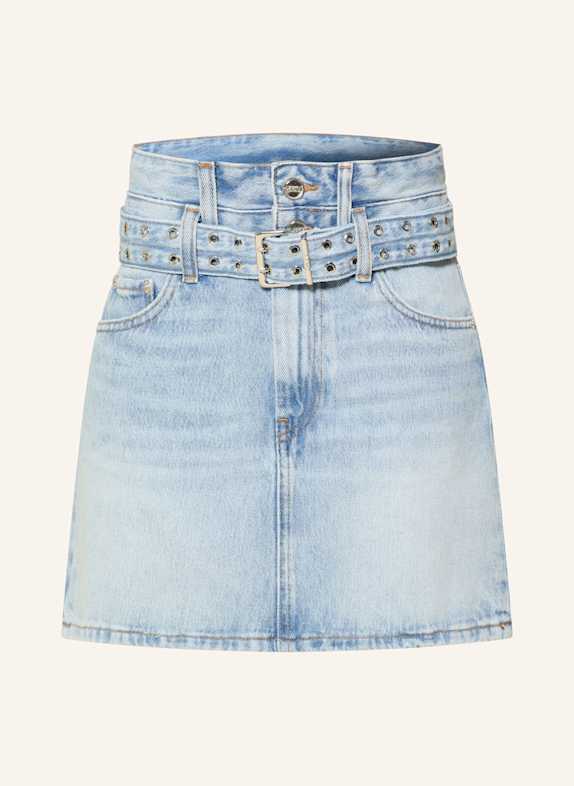 GANNI Denim skirt 564 LIGHT BLUE STONE