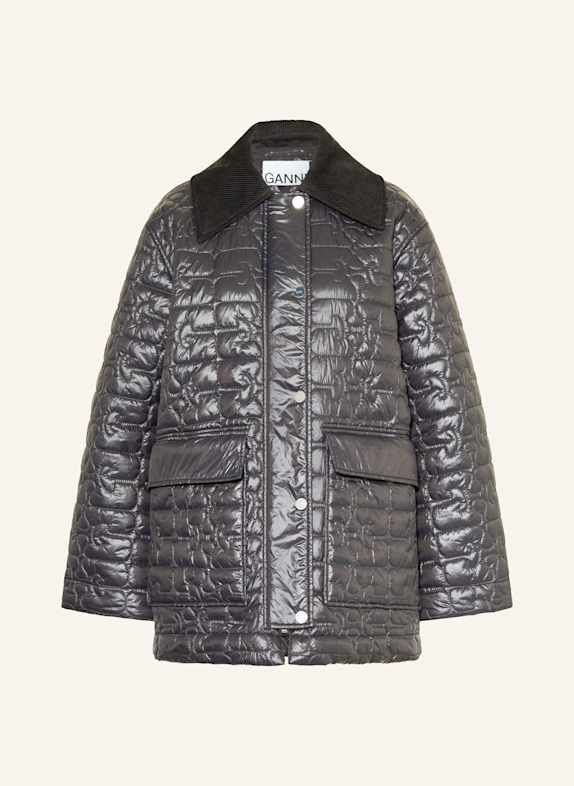 GANNI Steppjacke DUNKELGRAU