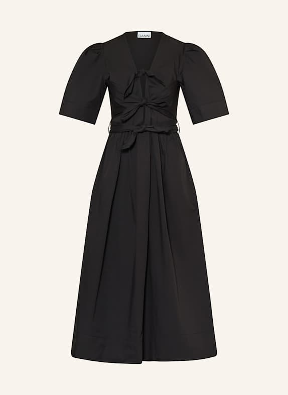 GANNI Kleid SCHWARZ