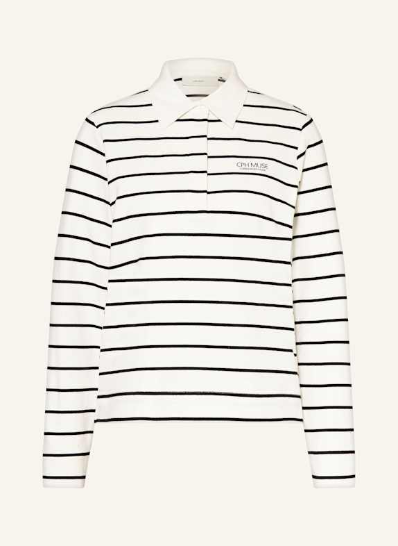 COPENHAGEN MUSE Long sleeve shirt CMMUSE WHITE/ BLACK