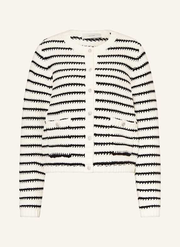 COPENHAGEN MUSE CMKOTOM cardigan with decorative gems ECRU/ BLACK