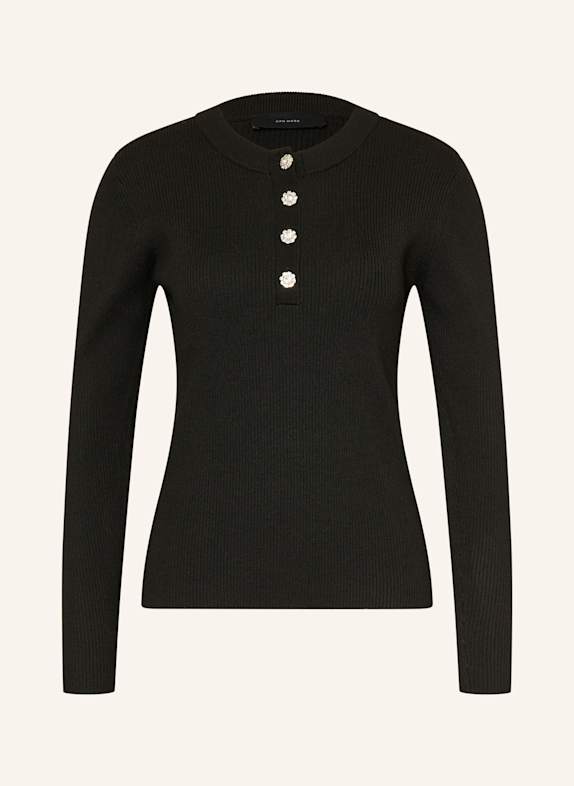 COPENHAGEN MUSE Lace long sleeve shirt CMLEA BLACK