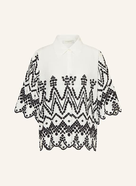COPENHAGEN MUSE Denim Bermuda shorts CMJEYCCE WHITE/ BLACK