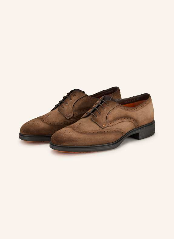 Santoni Schnürer DUNKELBRAUN