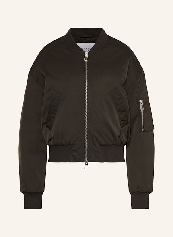 MRS & HUGS Bomber jacket DARK BROWN