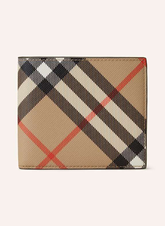 BURBERRY Kartenetui BEIGE/ ROT/ SCHWARZ