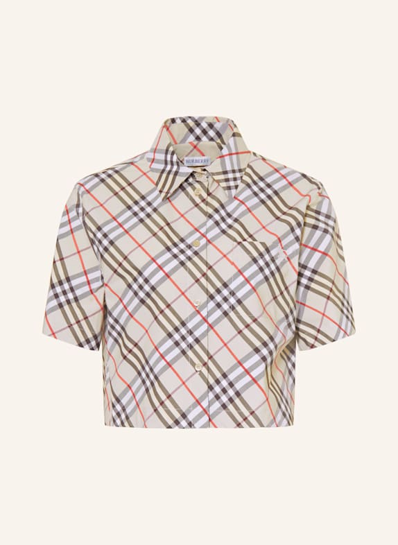 BURBERRY Hemdbluse CREME/ ROT/ SCHWARZ