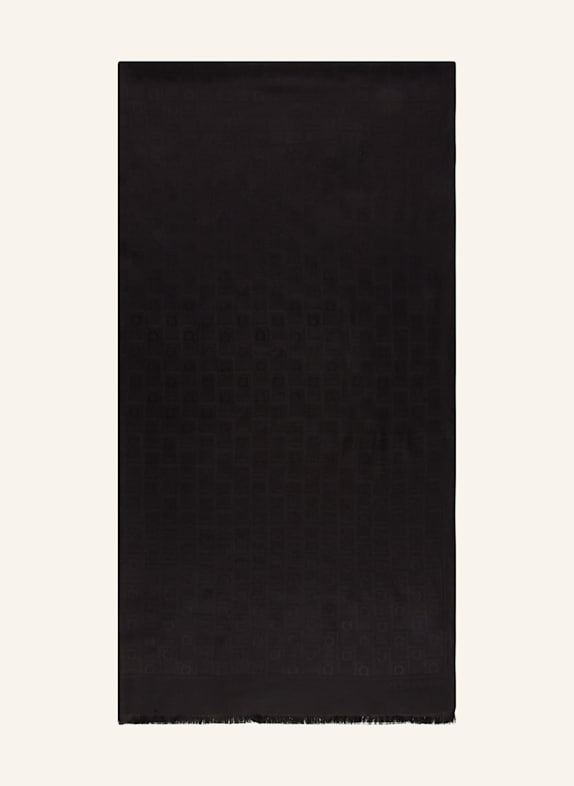 FERRAGAMO Seidenschal SCHWARZ
