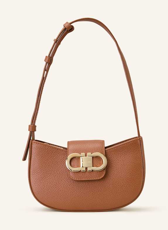 FERRAGAMO Handtasche GABRY MINI COGNAC