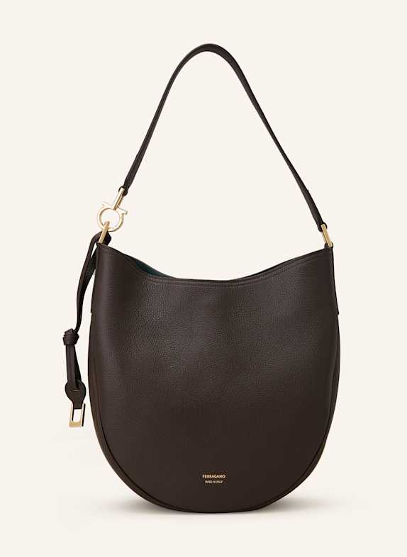 FERRAGAMO Hobo bag SMILE MEDIUM DARK BROWN
