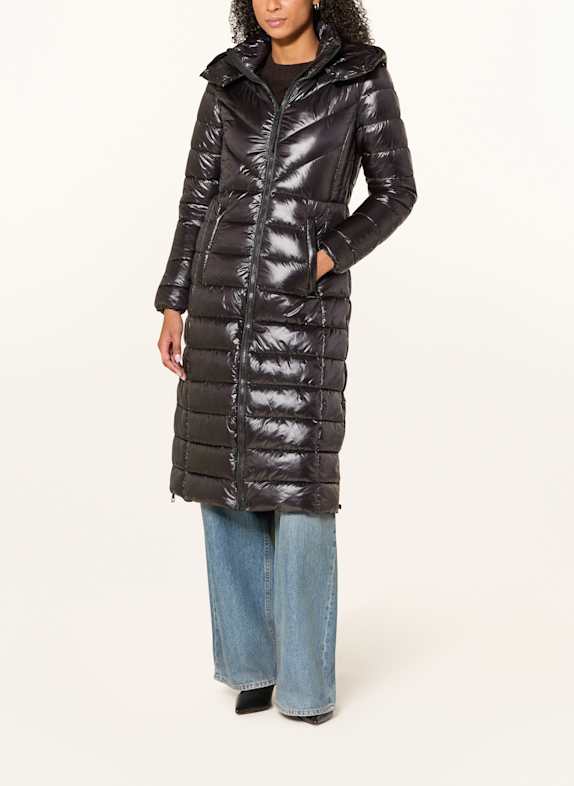 Rich & Royal Steppmantel mit abnehmbarer Kapuze SCHWARZ