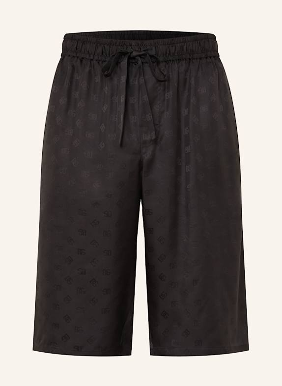 DOLCE & GABBANA Seidenshorts SCHWARZ