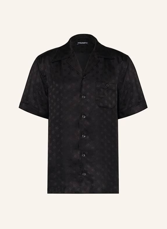 DOLCE & GABBANA Seidenhemd Comfort Fit SCHWARZ