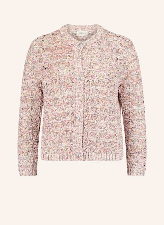 CARTOON Cardigan CREAM/ DARK BLUE/ FUCHSIA