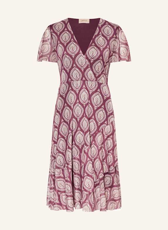CARTOON Mesh-Kleid DUNKELLILA/ HELLGRAU