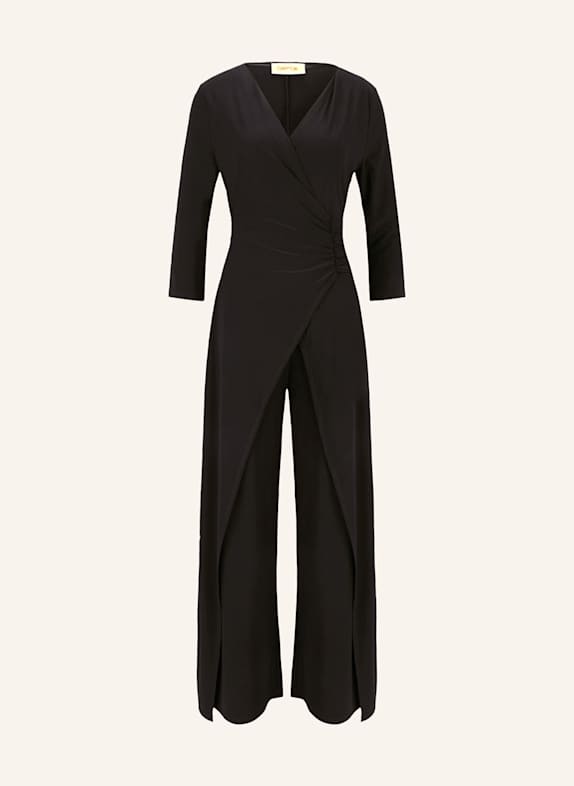 CARTOON Jumpsuit in Wickeloptik mit 3/4-Arm SCHWARZ