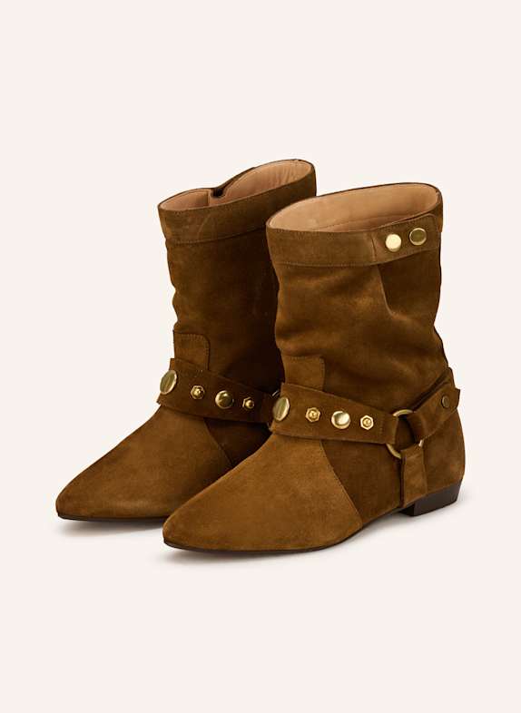ISABEL MARANT Stiefeletten STANIA mit Nieten DUNKELGELB