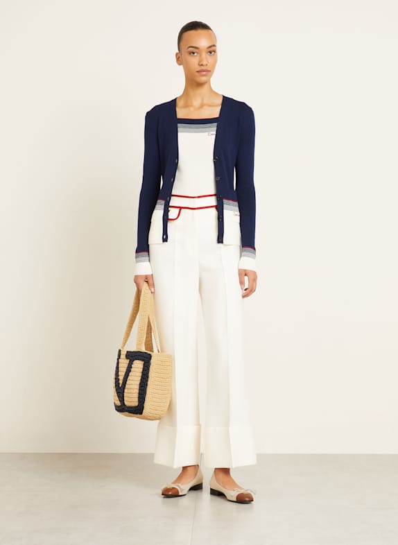 VALENTINO GARAVANI Shopper VIVA SUPERSTAR CROCHET MEDIUM BEIGE / SCHWARZ