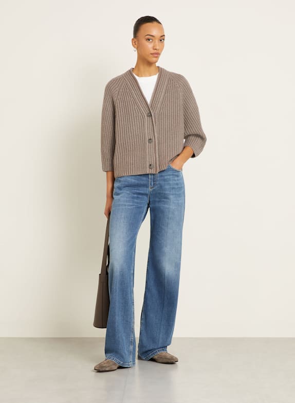 IRIS von ARNIM Gebreid vest FALLOU met 3/4-mouwen TAUPE