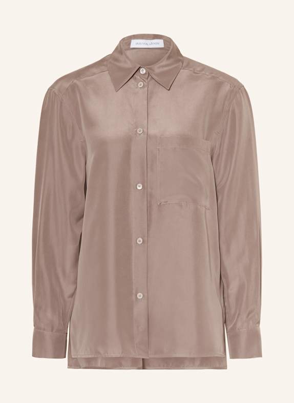 IRIS von ARNIM Koszula SELINA z jedwabiu SZAROBRĄZOWY