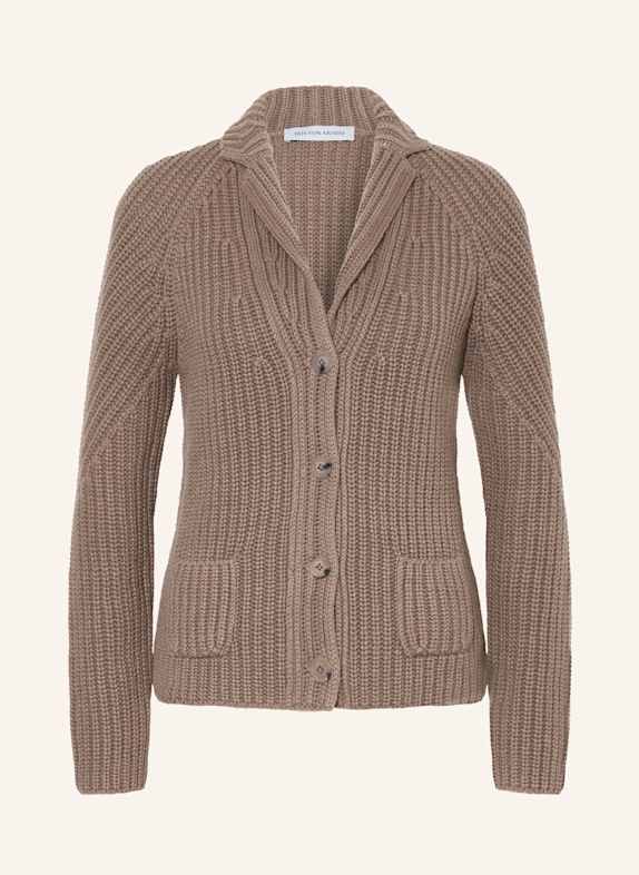 IRIS von ARNIM Strickjacke GWENDOLYN aus Cashmere TAUPE