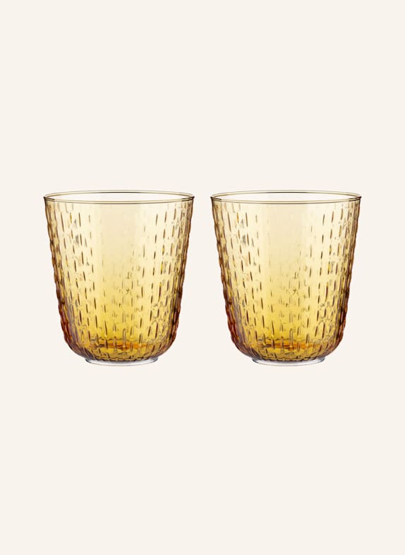 marimekko Set of 2 drinking glasses SYKSY DARK YELLOW