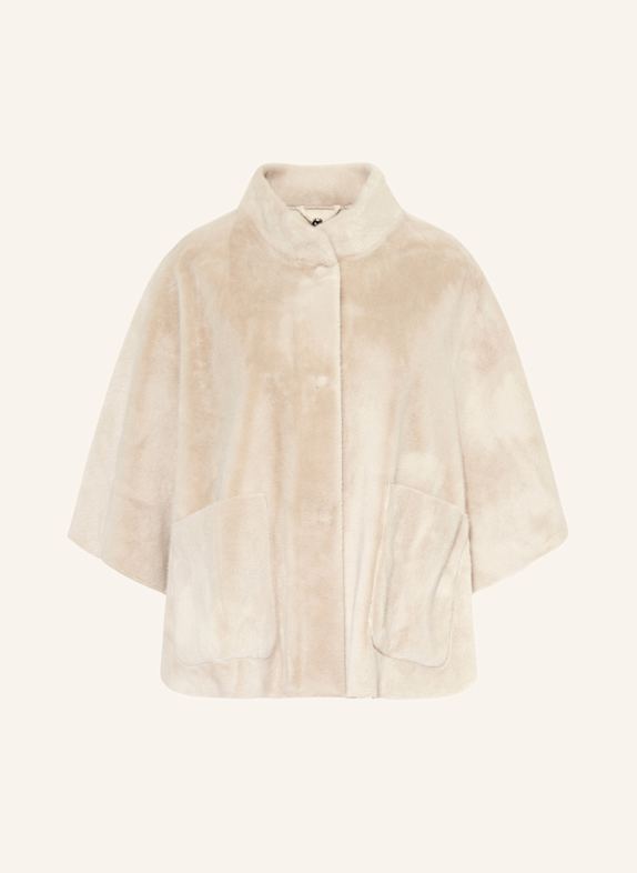 RINO & PELLE Kunstpelz-Cape DEWI CREME