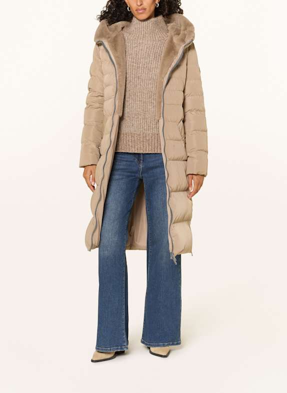 RINO & PELLE Quilted coat TAUPE