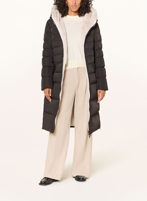 RINO & PELLE Quilted coat BLACK