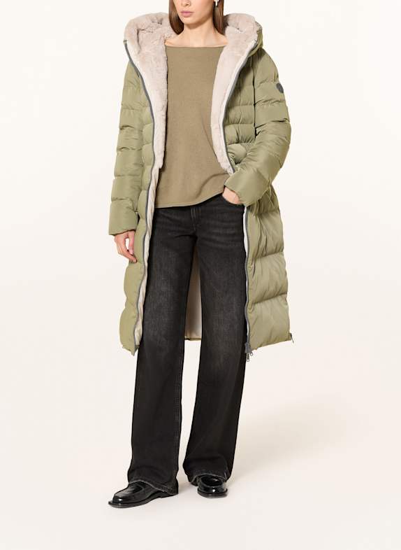 RINO & PELLE Quilted coat LIGHT GREEN